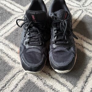 ASICS Black and Pink Running Shoes